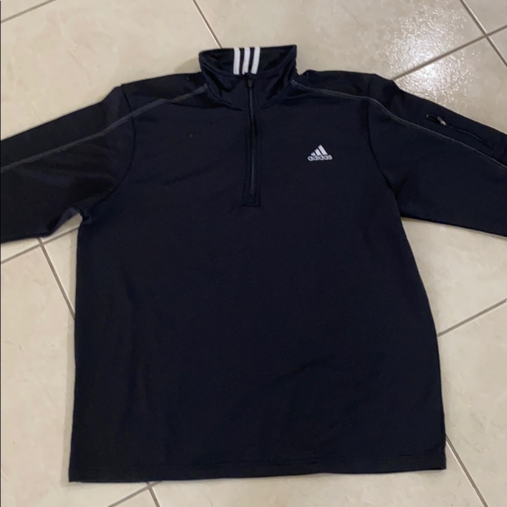 Adidas pullover 1/4 zip jacket Black.